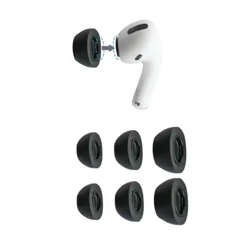 Comply Foam Ear Tips for Apple AirPods Pro Generation 1 & 2, Ultimate Comfort| Unshakeable Fit| Assorted S/M/L, 3 Pairs