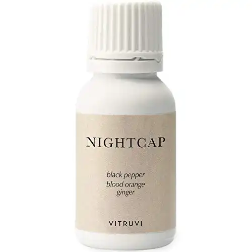 Vitruvi Nightcap, Cozy Essential Oil Blend, 100% Pure Black Pepper, Blood Orange and Ginger Oil (0.5 fl.oz)