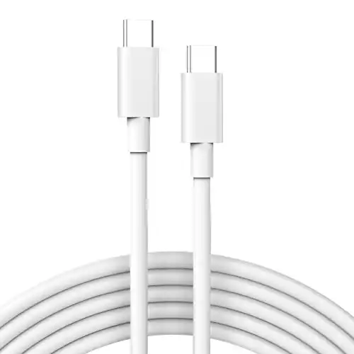 USB C to USB C Cable for MacBook Air MacBook Pro Charger, iPad Pro 12.9 11 inch, iPad Air 5 4, Mini 6, iPhone 15 Pro Max Plus, Pixel, Samsung, USBC Type C Fast Charging Cord 6.6FT