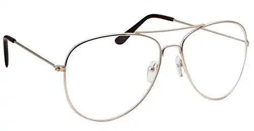 SHAMZBEST Clear Lens Aviator Eyeglasses Classic Retro