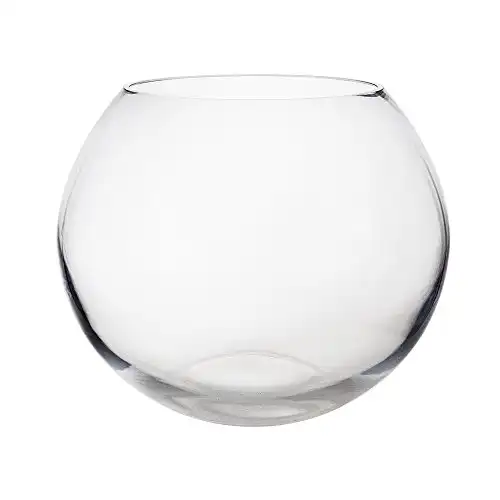 Mega Vases Bubble Fish Bowl Vase 10 Inch x 8.25 Inch, Decorative Clear Glass with Sturdy Base, Wedding Centerpieces, Flower Bouquets, Home Décor, Celebrations, Parties, Event Planning, Arts & Cra...