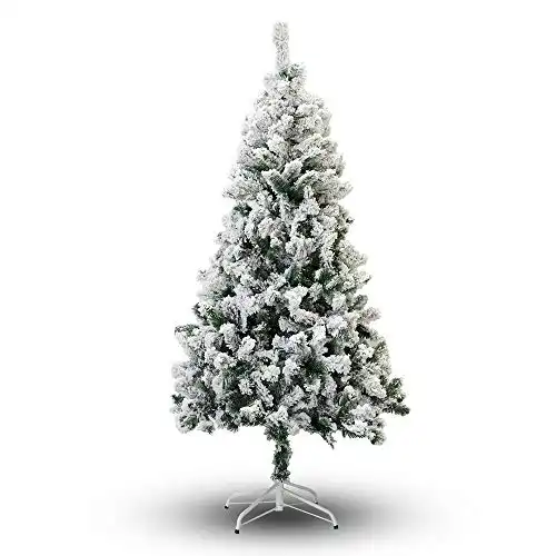 Perfect Holiday Christmas Tree, 6-Feet, Flocked Snow