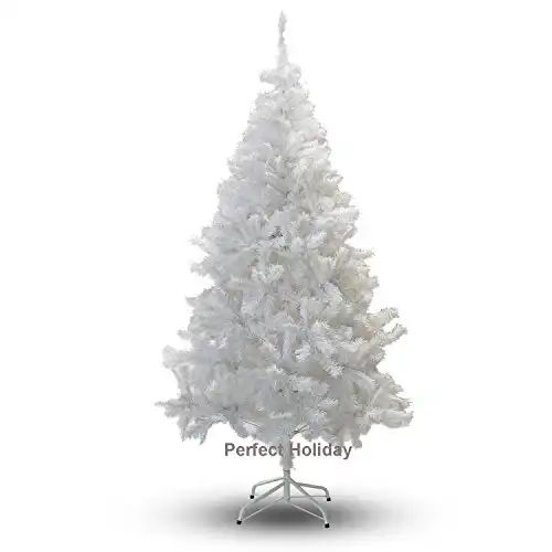 Perfect Holiday Christmas Tree, 4-Feet, PVC Crystal White