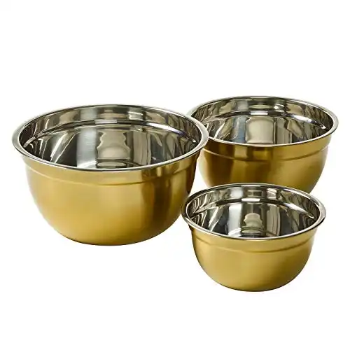 Hoan Mixing Bowls, 3 piece, Gold