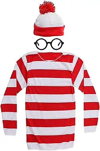Dunsuns Adult Costume Red and White Striped T-Shirt