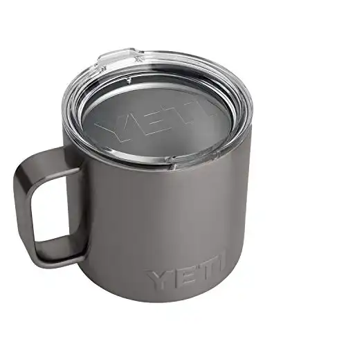 YETI Rambler 14 oz Mug, Stainless Steel, Vacuum Insulated with Standard Lid, Graphite