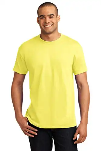 Hanes Mens Tagless 100% Cotton T-Shirt, Medium, Yellow
