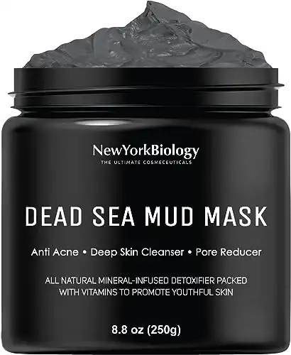 New York Biology Dead Sea Mud Mask for Face and Body - Spa Quality Pore Reducer for Acne, Blackheads & Oily Skin, Natural Skincare for Women, Men - Tightens Skin for A Healthier Complexion - 8.8 o...