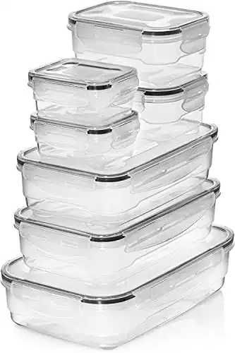 Homemaid Living Premium Airtight Plastic Storage Containers Easy Lock Lid, Microwave Freezer and Dishwasher Safe, Perfect Meal Prep or Food Storage Containers (Set of 3))