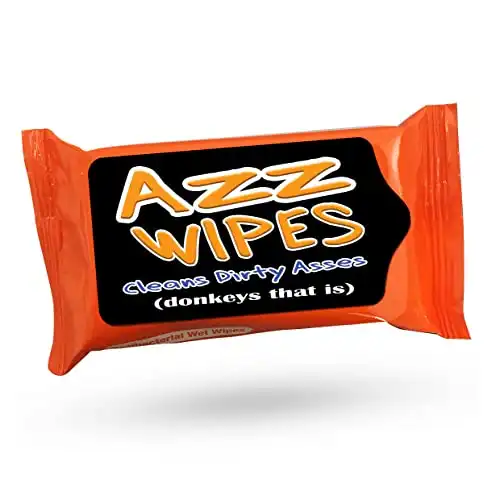 Azz Wipes - Moist Wipes for Friends - Made in the USA - Resealable Package - Pocket Size - 15 wipes