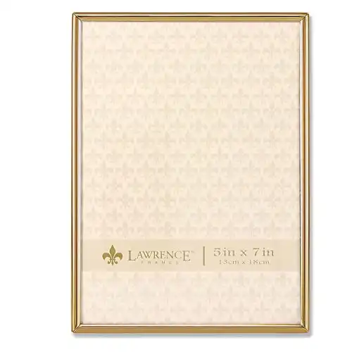 Lawrence Frames 5"W x 7"H Simply Gold Metal Picture Frame (670057)