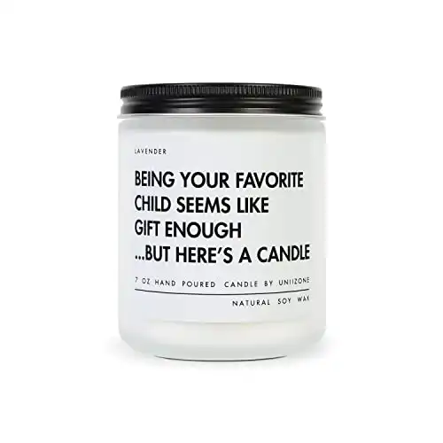Mother’s Day Gifts for Mom, Joke Mom Gifts Dad Gifts for Birthday Christmas, Funny Father's Day Soy Candle from Daughter, Son, Gag Valentines Gifts for Parents Bonus Step Mom