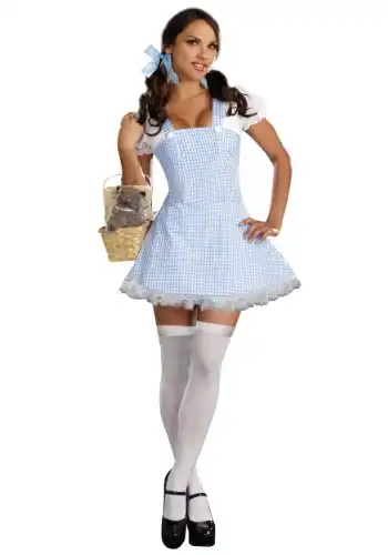 Dreamgirl Adult Dorothy, Womens Blue Gingham Dress Costume, Sexy Halloween Costume - Large