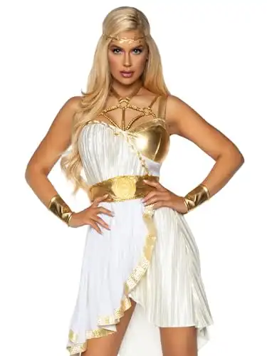 Leg Avenue womens Greek Goddess Halloween Adult Sized Costumes, White, Small Medium US