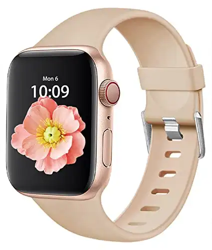 Haveda Compatible for Apple Watch Band 41mm 38mm 40mm 45mm 42mm 44mm, Soft Silicone Sport Replacement Strap Compatible with iWatch SE Series 7 Series 6/5/4/3/2/1 Women Men