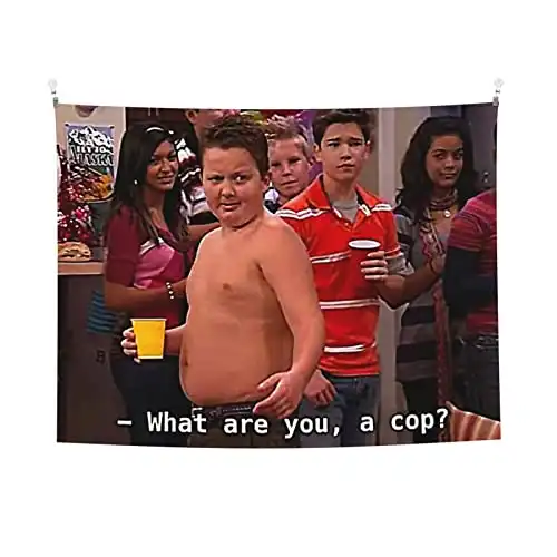 HYYCCUE What are You a Cop Gibby Tapestry for Bedroom Livingroom Dormitory Wall Hanging Decor Small Funny Meme Tapestry