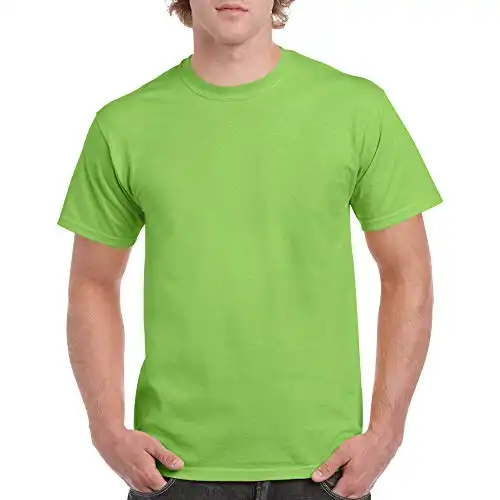 Gildan Men's Heavy Cotton T-Shirt, Style G5000, 2-Pack, Lime, X-Large