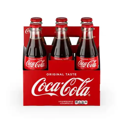 Coca-Cola Original, Soda Soft Drink, 8 Fl Oz Bottles, 6 Pack