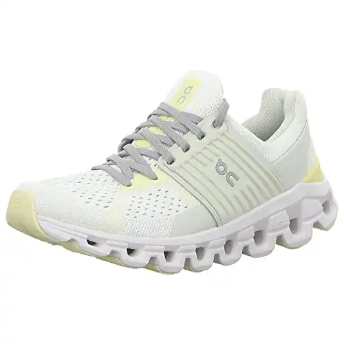 ON Running Cloudswift Womens, White/Limelight, 6 M US