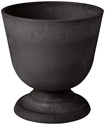 Arcadia Garden Products PSW BC38BK Classical Urn, Black, 15 by 15"-Inches