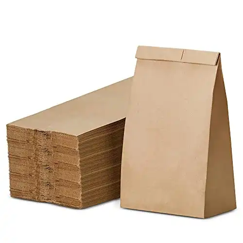 Culinware Kraft Paper Bags 6 Lb - Durable Brown Paper Bags for Snack, Lunch, Sandwich, Pastries, Popcorn, Grocery and Party Favor – Bulk Paper Bags – 6 x 3.55 x 11.1 In - 500 Count
