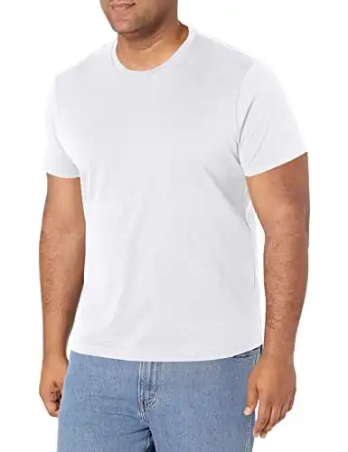 Goodthreads Men's Slim-Fit Short-Sleeve Cotton Crewneck T-Shirt, White, Large