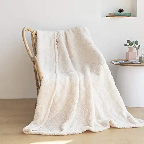 Sherpa Fleece Throw Blanket and Throws,Super Soft Blanket Fuzzy Plush Bedding Blanket Bed Throws.Premium Cozy Blankets for Bed Couch Sofa, Lightweight Bed Blanket Best Comfy Blankets. 51"x63"...