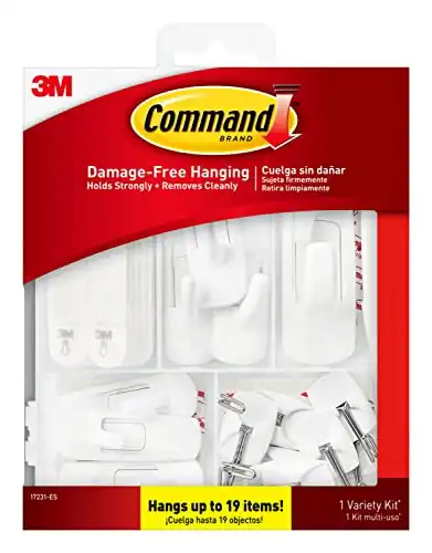 Command Variety Pack, Picture Hanging Strips, Wire Hooks and Utility Hooks, Damage Free Hanging Variety Pack for Up to 19 Christmas Decorations, 1 Kit