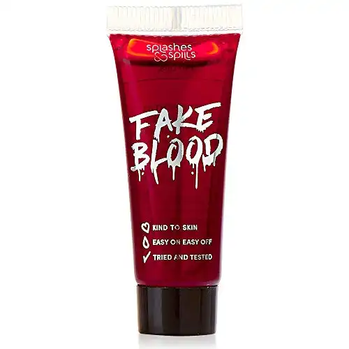 Realistic Fake Blood - Face and Body Paint - Pretend Costume and Dress Up Makeup by Splashes & Spills - New & Improved Formula! (10ml)