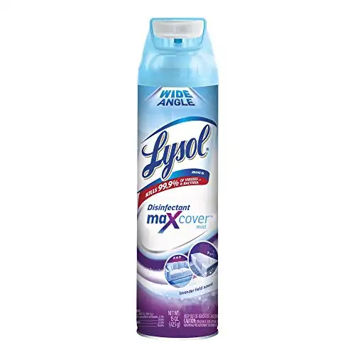 Lysol Fabric Disinfectant Spray, Sanitizing and Antibacterial Spray, For Disinfecting and Deodorizing Soft Furnishings, Lavender Fields 15 Fl. Oz (Packaging May Vary)
