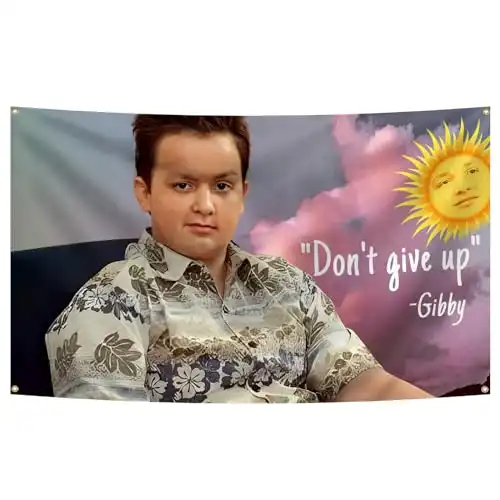 ILtEt Don’t Give Up Fun Meme Gibby Tapestry 3X5 Feet Home Wall Hanging Tapestry Bedroom Living Room Dormitory Party Background Decoration