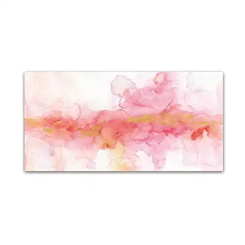 Rainbow Seeds Abstract Gold Ornate Frame by Lisa Audit, 16x32-Inch Canvas Wall Art