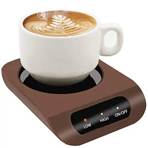 Coffee Mug Warmer - Desktop Beverage Warmer - Electric Cup Warmer Tea Water Cocoa Milk for Office Desk and Home Use 110V 35W Best Gift for Coffee Lovers with Automatic Shut Off Function