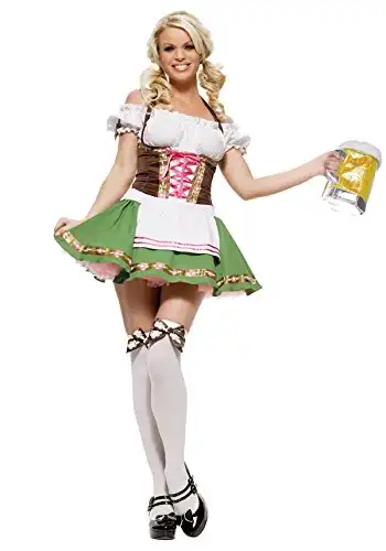 Leg Avenue womens Beer Babe Oktoberfest adult sized costumes, Green, Large US