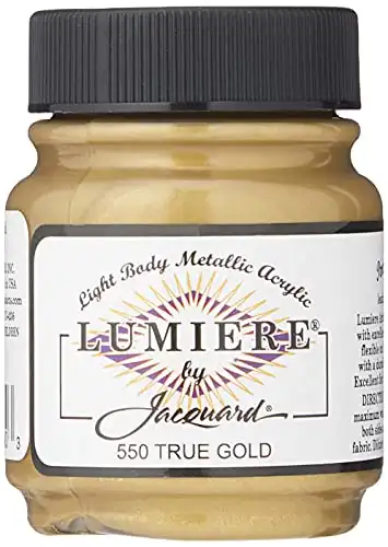 Jacquard Products Lumiere Acrylic, 2.25 Fl Oz (Pack of 1), True Gold, 2