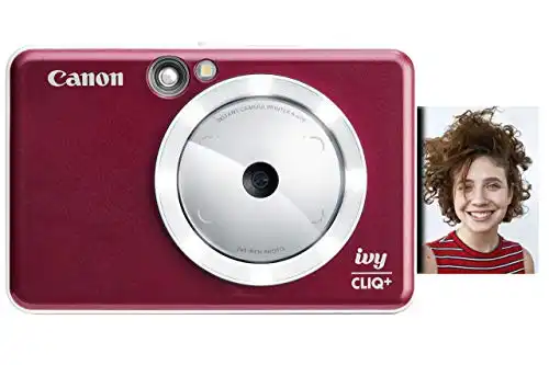 Canon Ivy CLIQ+ Instant Camera Printer, Smartphone Photo Printer Via Bluetooth(R), Ruby Red