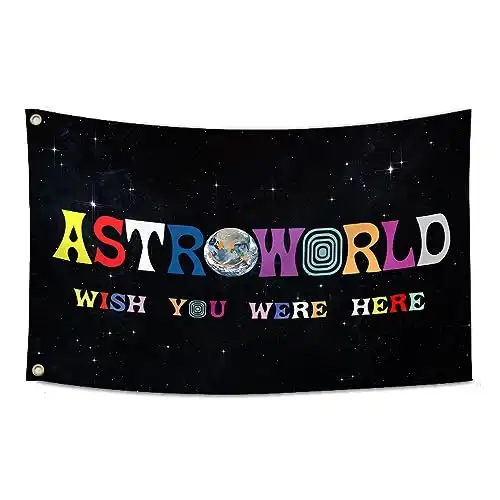 Astroworld Flag 3x5 Ft Funny Meme Tapestry College Dorm Room Frat Men Cave Wall flag Parties Gift