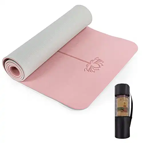 UMINEUX Yoga Mat Extra Thick 1/3'' Non Slip for Women, Eco Friendly TPE Fitness Exercise Mat with Carrying Sling & Storage Bag