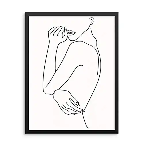 Abstract Woman's Body Shape Wall Decor Art Print Line Drawing Poster Female Silhouette -11"x14 UNFRAMED- Modern Minimalist Fashion Artwork for Bedroom Living Room Bathroom (11"x14"...