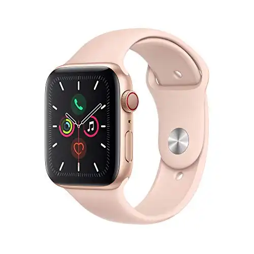 Apple Watch Series 5 (GPS + Cellular, 44mm) - Gold Aluminum Case with Pink Sport Band