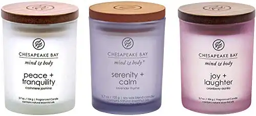 Chesapeake Bay Candle Scented Candle, Peace + Tranquility, Serenity + Calm, Joy + Laughter