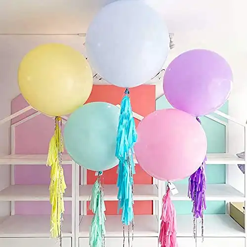 30pcs Pastel Balloons 18 inch Large Pastel Balloons Big Round Pastel Jumbo Latex Balloons for Easter Birthday Wedding Baby Shower Decorations