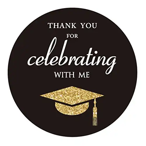 MAGJUCHE Gold Class of 2020 Graduation Thank You Stickers, Congrats Grad Party Circle Favor Sticker Labels, 40-Pack, 2"