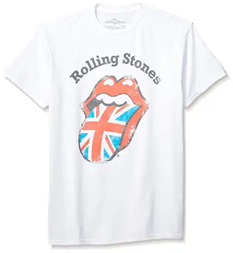 Rolling Stones Distressed Union Jack White T-Shirt White X-Large