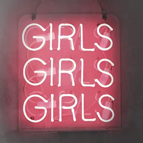 Neon Signs Girl Girls Girls Girls Neon Signs Girl Wall Decor Neon Light Sign Led Sign for Bedroom Neon Words Cool Art Neon Sign Cute Neon Lamps Home Room Beer Bar Custom Red Neon Wall Light 12"x1...