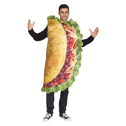 Fun World Mens Taco Adult Sized Costumes, Multicolored, Standard US