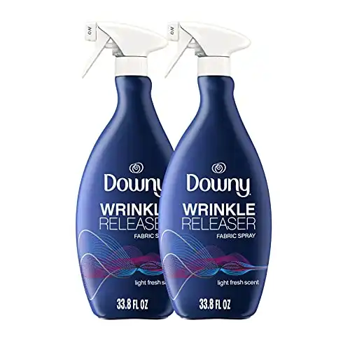 Downy Wrinkle Releaser Fabric Spray, Light Fresh Scent,33.8 Fl Oz (Pack of 2)