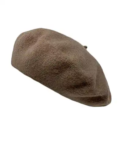 The Hatter French Casual Classic Solid Women Wool Beret Hat (Tan)