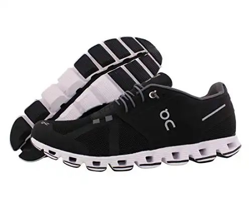 On Men's Cloud Sneakers, Black/White, 9.5 Medium US