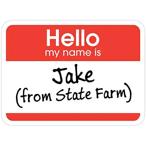 WeiaMaoYi 3 PCs Stickers Jake from State-Farm, Jake State-Farm Hello Jake from State-Farm Sticker for Laptop, Phone, Cars, Vinyl Funny Stickers Decal for Laptops, Guitar, Fridge